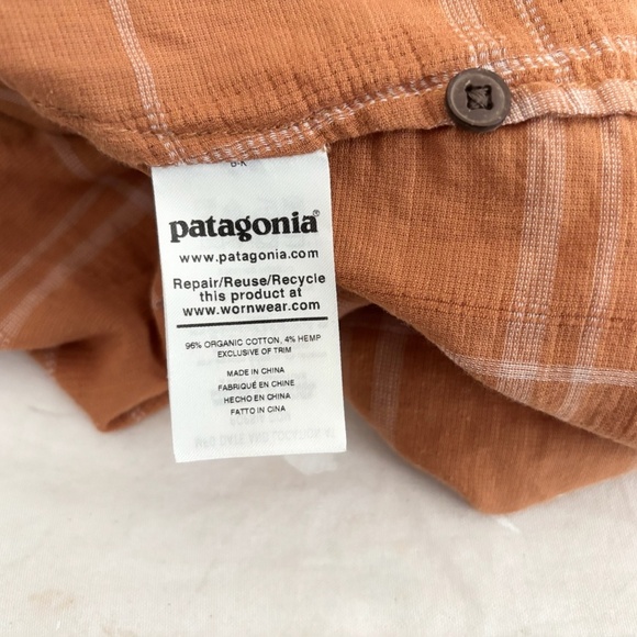 Patagonia Lightweight A/C Skirt, Orange Plaid - Picture 5 of 5